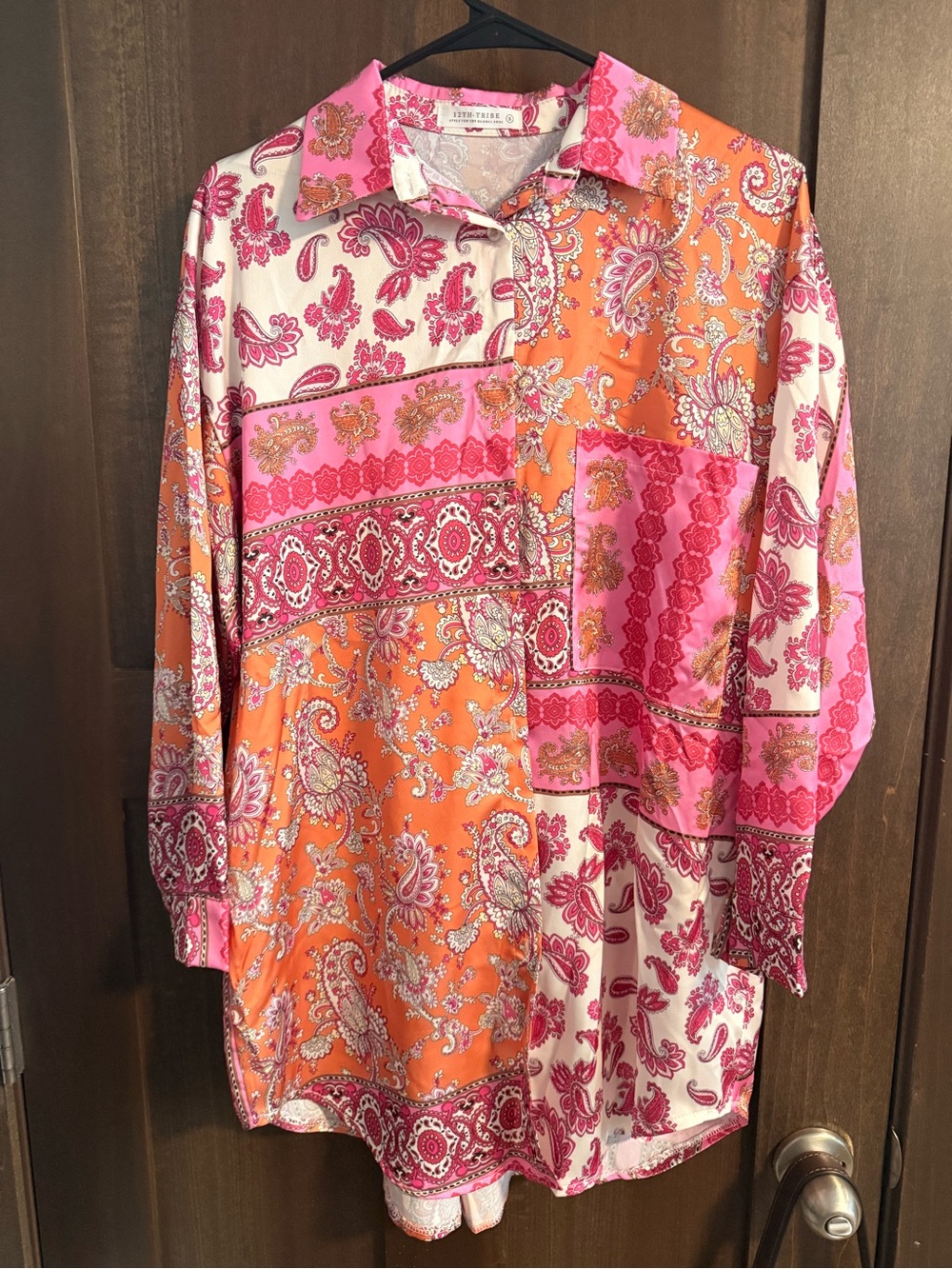 12th Tribe Satin Button Up